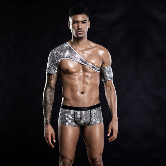 Free Shipping For Men's Lingerie Bar Snakeskin Show