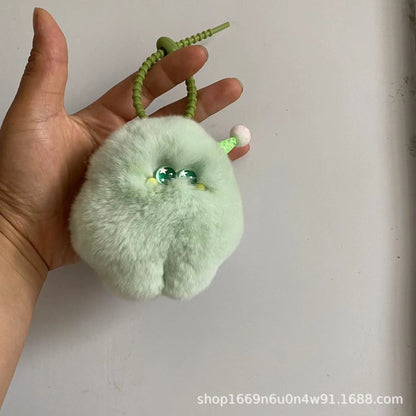 Cute Fuzzy Ice Cream Keychain - 10cm Plush Toy