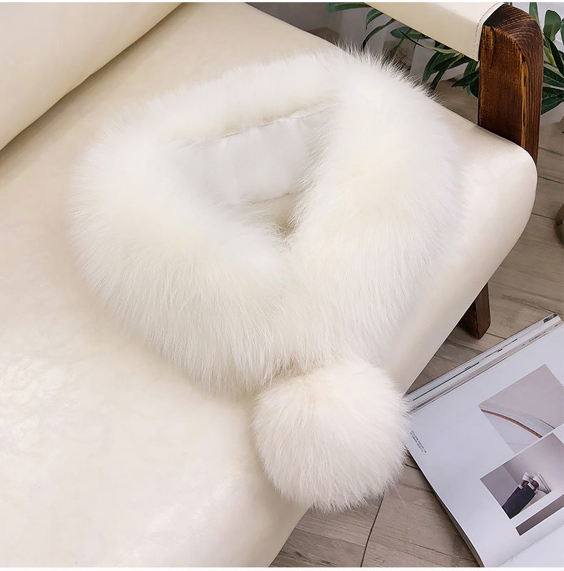 Warm Fox Fur Scarf - Winter Accessory