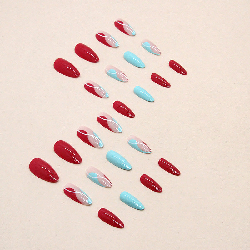 Almond Nails Pure Desire Jump Color Fresh Spring/Summer Ins Style Fake Nails-Homeunderwear