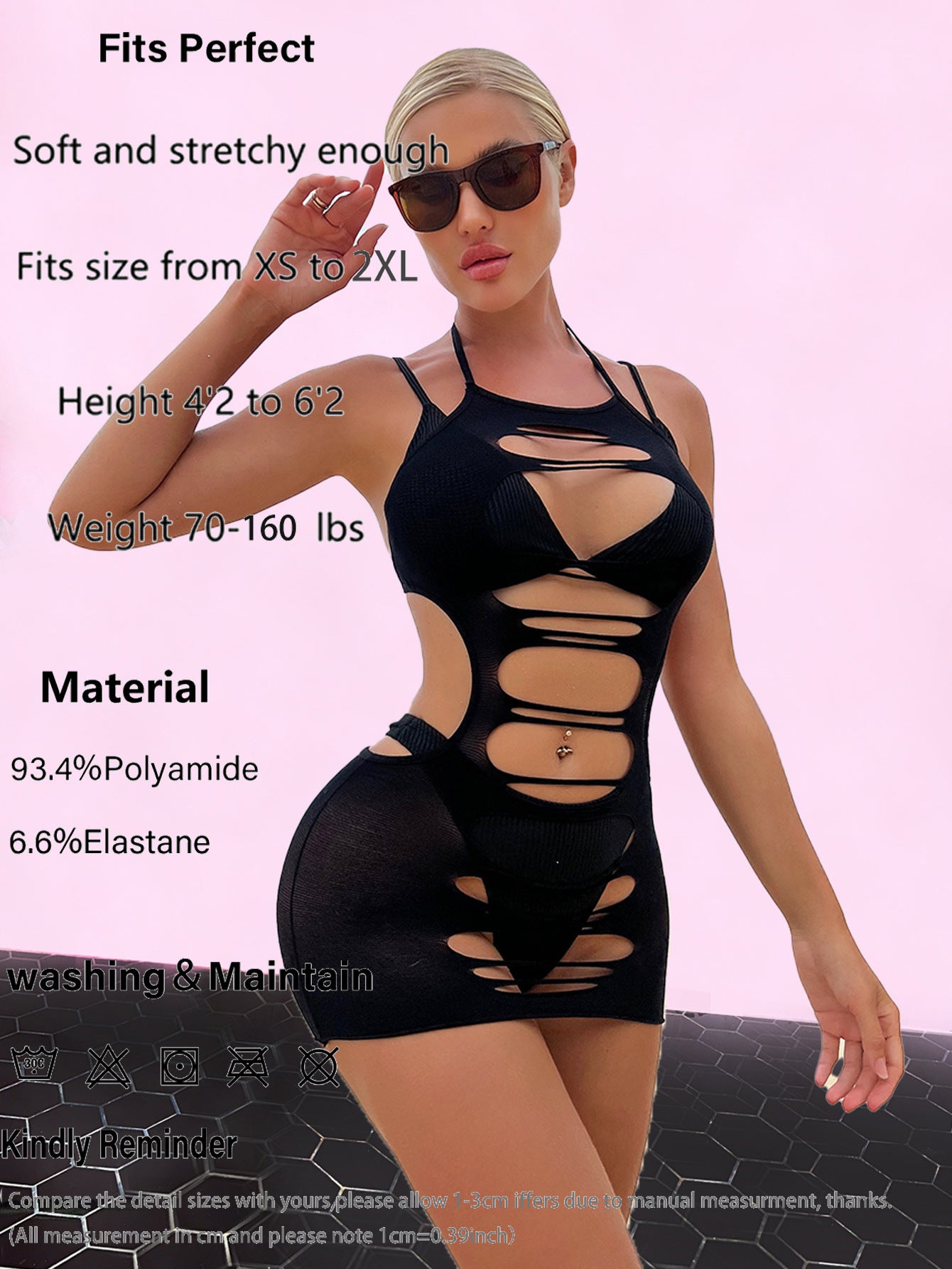 Sexy Jacquard Perspective Hollowed-out Suspender Hip-wrapped Perspective Mesh Backless Dress Sexy Underwear