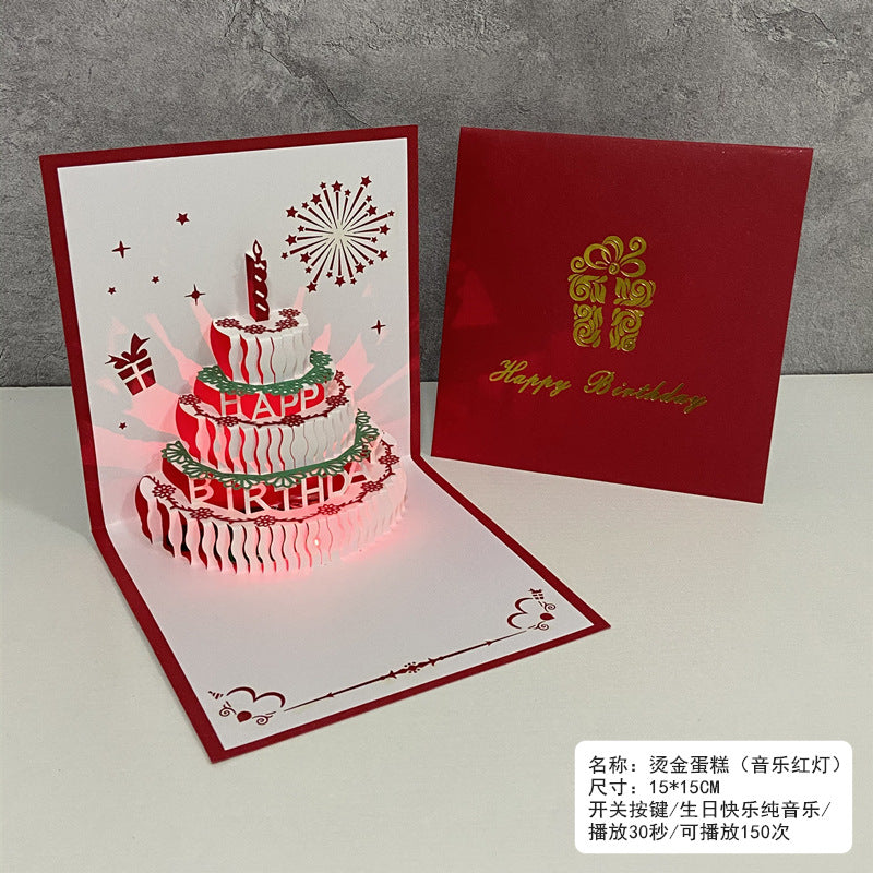 Ins - style 3D Birthday Greeting Card