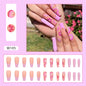 Long Ballet Matte Purple Romantic Flowers Export Cross-Border Ins Style Nails-homeunderwear