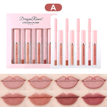 New Fashion 4-Pack Lip Liner and Matte Lip Gloss Set-Homeunderwear