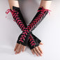 Satin Punk Tied Silk Ball Gloves