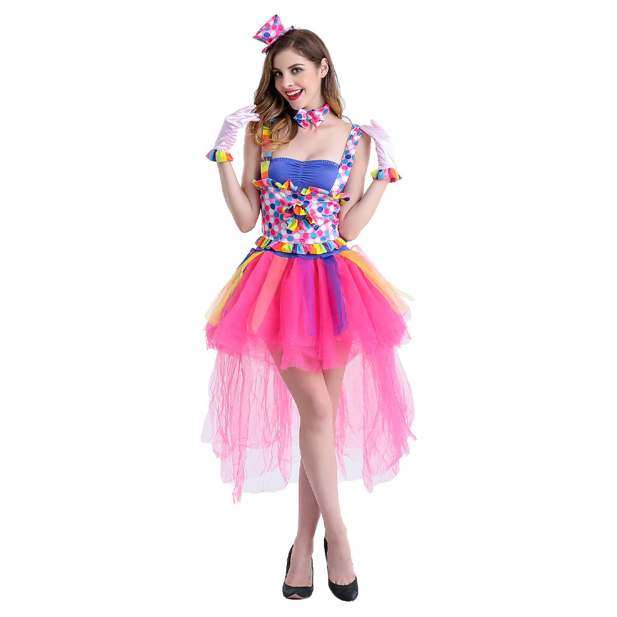 New Fashion Halloween Cosplay Pretty Clown Costume