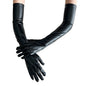 Dress Stretch Patent Leather Long Gloves