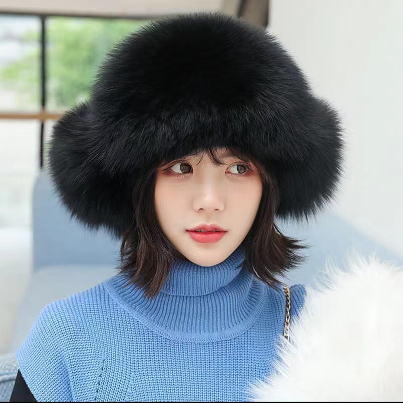 Winter Fox Fur Ear Flap Hat - Stylish & Warm