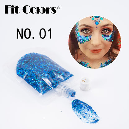 New Fashion Logo-Free Glitter Gel for Face, Body, and Lips-Homeunderwear