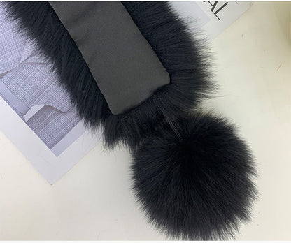 Warm Fox Fur Scarf - Winter Accessory