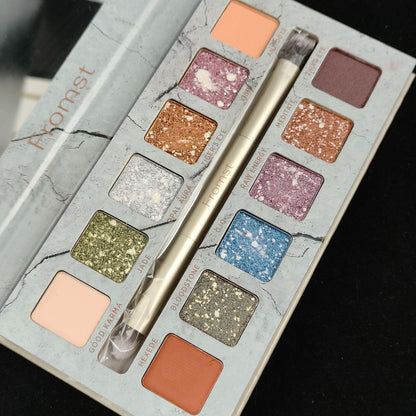 12-Color High-Pigment Matte & Shimmer Eyeshadow Palette