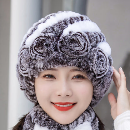 Winter Thick Rabbit Fur Bucket Hat - Warm & Stylish