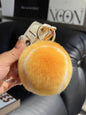 Cute Real Rabbit Fur Tennis Ball Keychain & Bag Charm