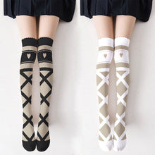 Spring and Autumn Print Japanese Lolita Cute Anime Knee Long Tube Velvet Socks