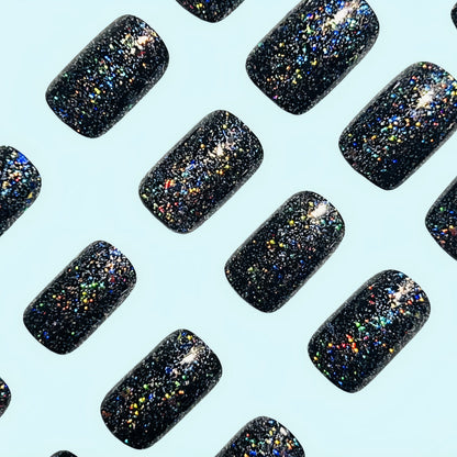 Dreamy Glitter Foil Square Press-On Nails TA-37