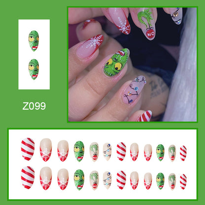 New FashionChic Multicolor Diamond Christmas Nail Tips-homeunderwear