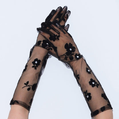 Thin Breathable Flower Gloves