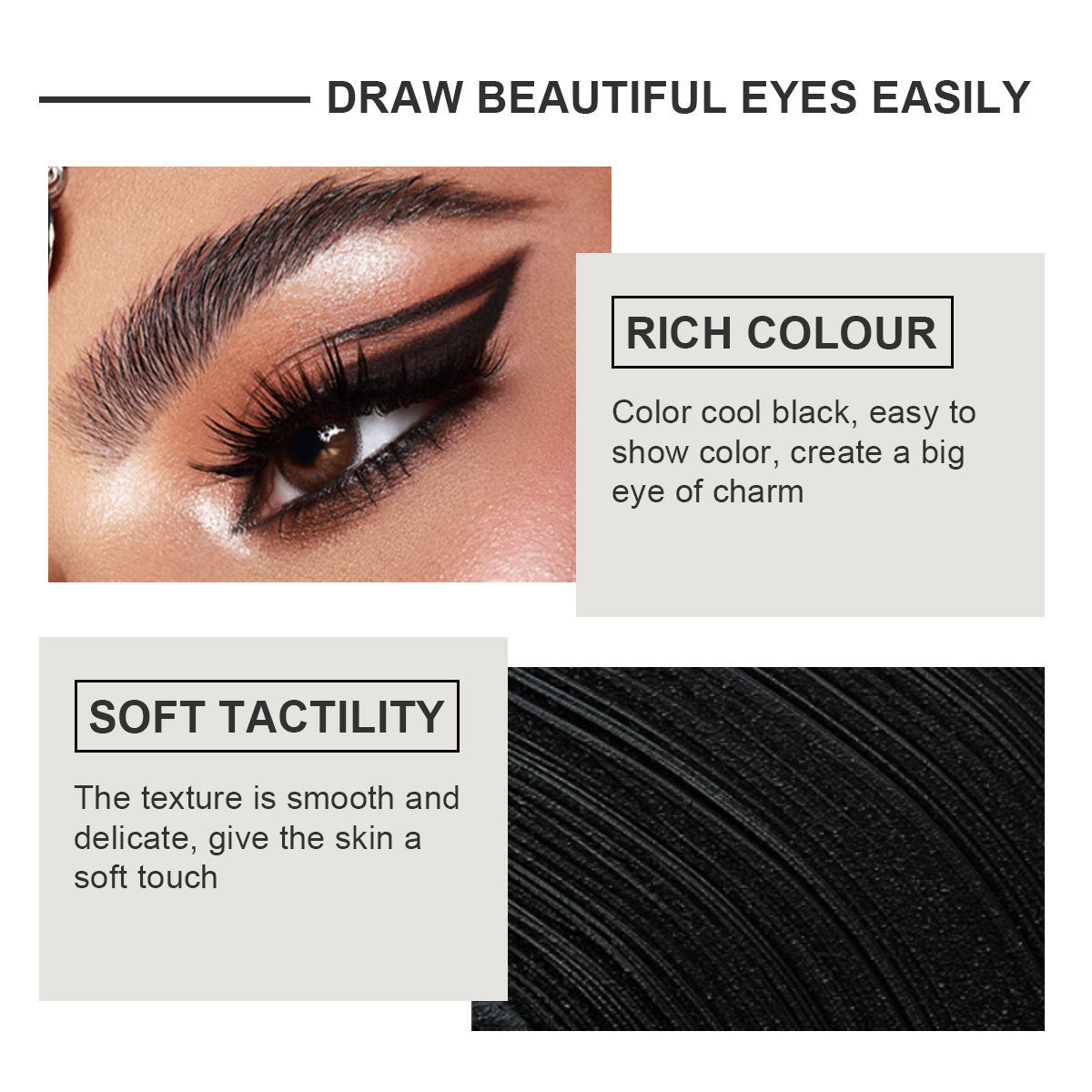 New Fashion Waterproof Eyeliner - Quick-Drying, Matte, Single-Head, Intense Black-Homeunderwear