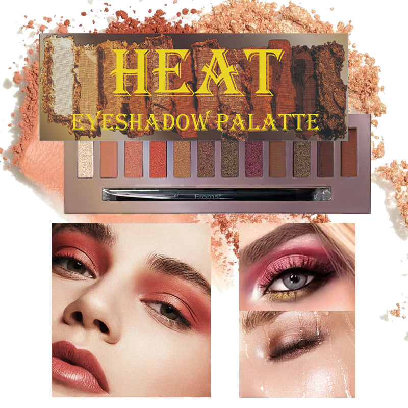 New Arrival 12-Color Eyeshadow Palette with Shimmer and Matte Finishes