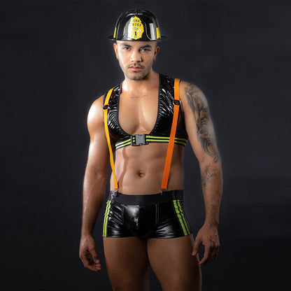 Free Shipping For Fireman Character Nightclub Men's Lingerie