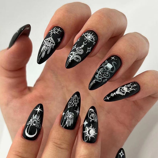 Removable Star, Moon & Snake Nail Art Tips