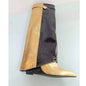 Circular-Headed Large Cylinder Stone-Patterned Shark Buckle Knee-Length Pants Boots-Homeunderwear