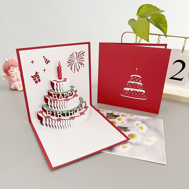 Ins - style 3D Birthday Greeting Card