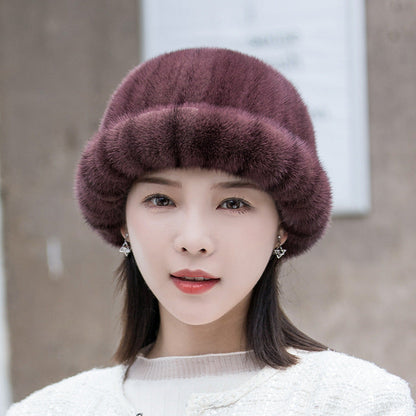 Winter Mink Fur Hat - Stylish & Warm