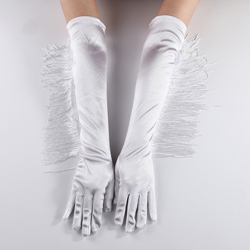 Long Ceremonial Party Ball Gloves