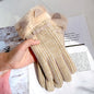 Thickened Suede Cycling Gloves