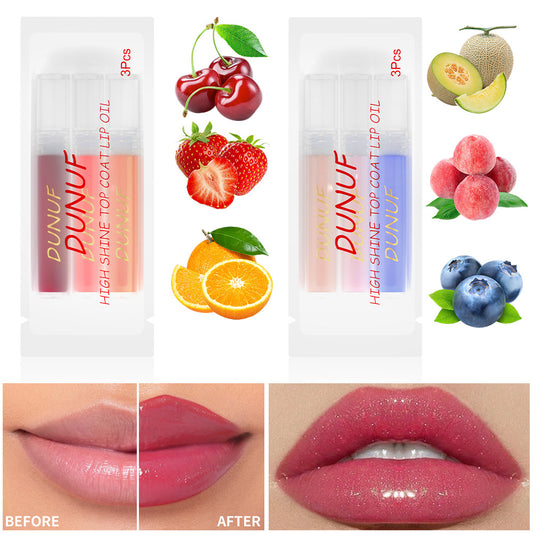 3-Pack Fruit Flavored Temperature-Changing Lip Oil-Homeunderwear