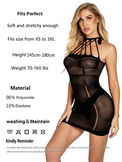 Sexy Suspender Transparent Dress Sexy Lingerie