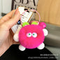 Cute Rabbit Fur Coal Ball Keychain Plush Bag Charm