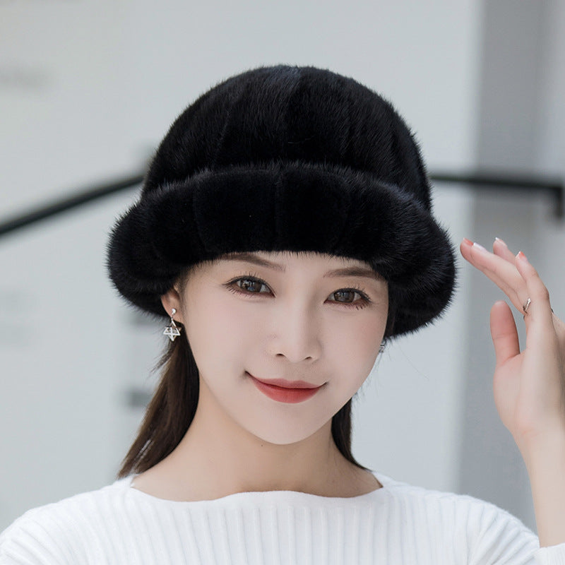 Winter Mink Fur Hat - Stylish & Warm