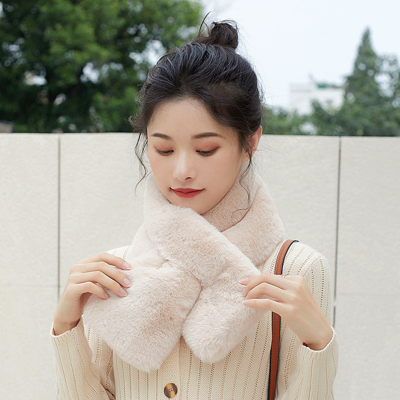 Winter Faux Rabbit Fur Scarf - Cozy & Fashionable