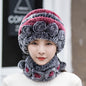 Winter Real Rabbit Fur Hat & Neck Warmer Set - Stylish & Warm