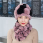 Winter Real Rabbit Fur Hat & Scarf Set - Warm & Stylish