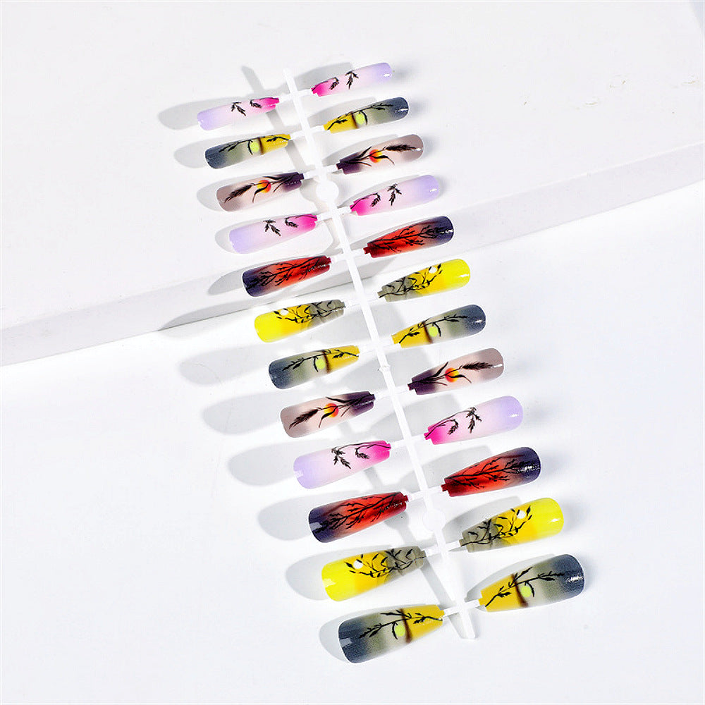 Spring New Arrival Luxe Minimalist Sunrise Acrylic Nails EB-02