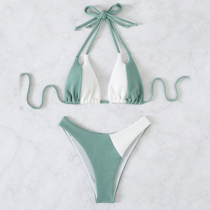 New Summer Halter Tie Bikini Swimsuit