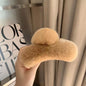 Luxury Real Rabbit Fur Hair Claw - Cute Ponytail Holder