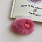 Cute Real Rabbit Fur Hair Clips - Heart Shaped Bobby Pins