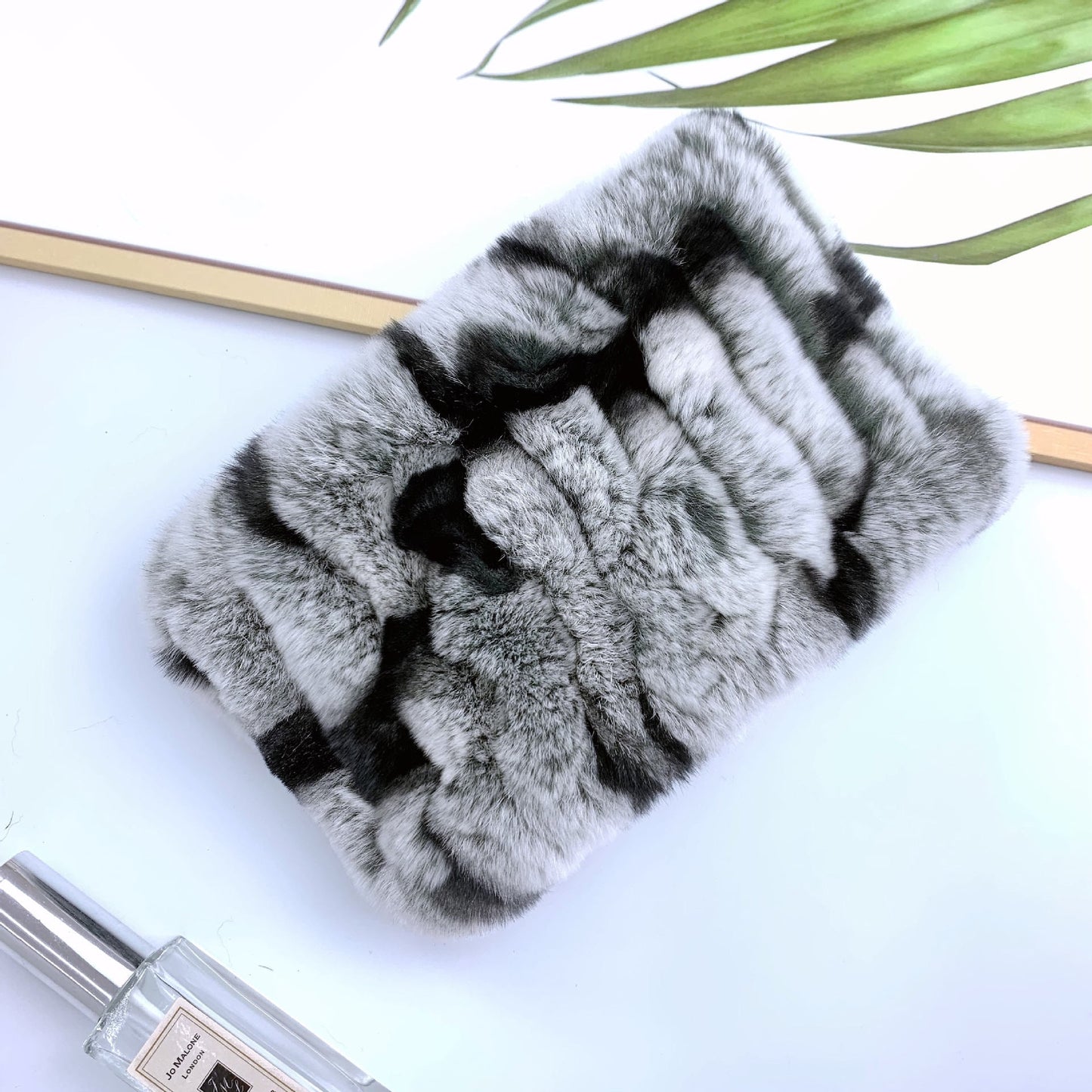 Warm Real Rabbit Fur Neck Warmer - Elastic Design