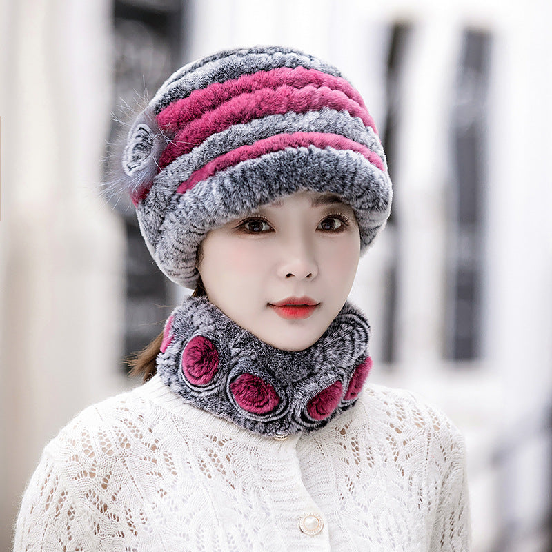 Warm Real Rabbit Fur Cap - Stylish Winter Hat