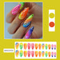 New FashionAlmond Shaped Gradient Rhinestone Nail Tips