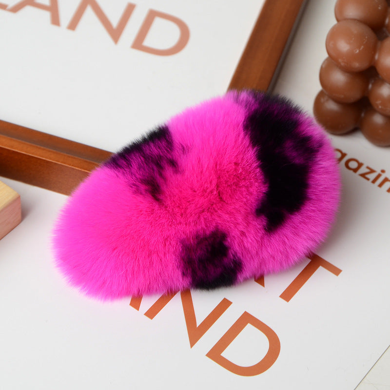 Cute Faux Fur Hair Clip - Korean Trendy Accessory