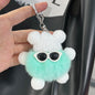 Cute Real Rabbit Fur Keychain - Car & Bag Charm