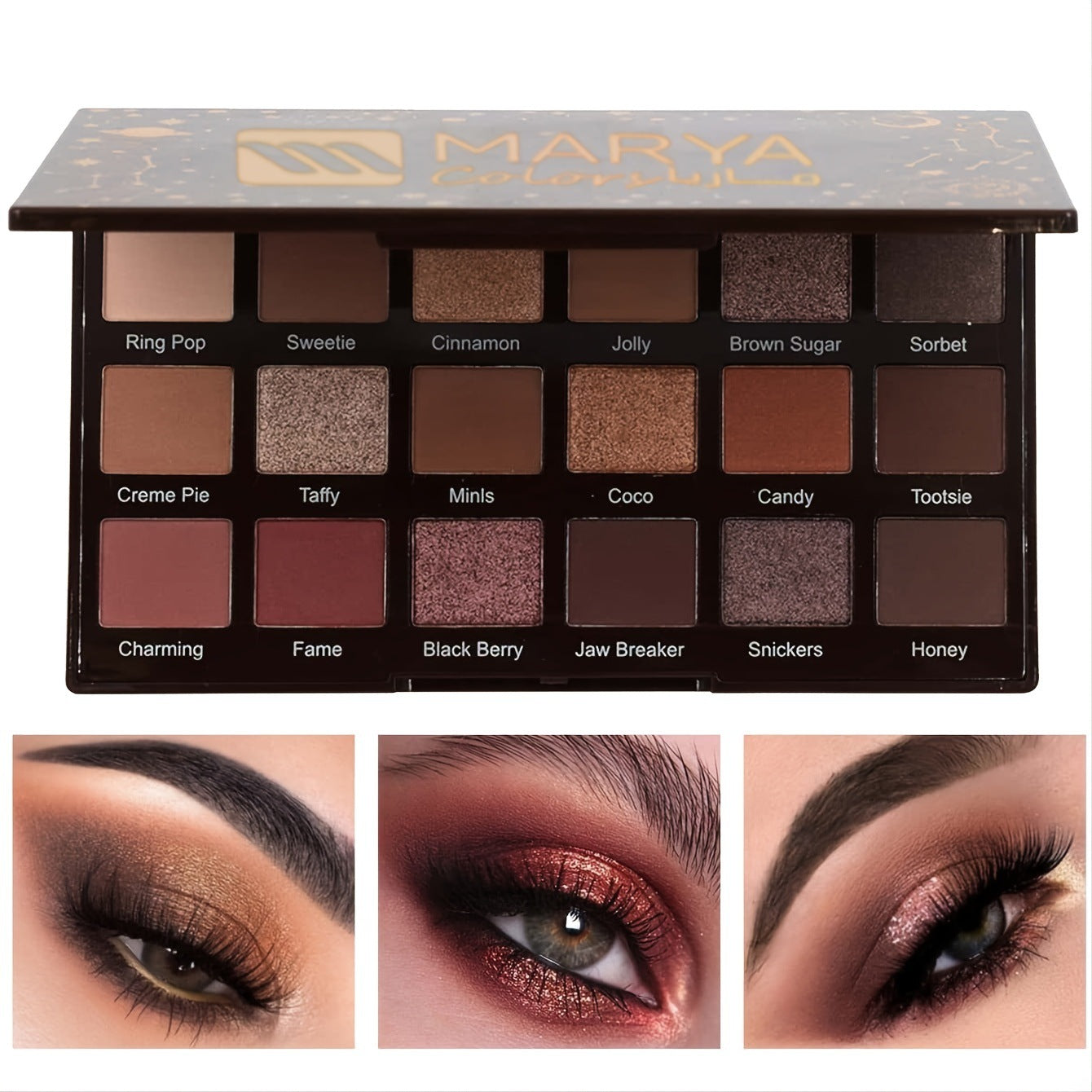 New Fashion 18-Color Eyeshadow Palette - Matte, Shimmer, Highlight, Contour-Homeunderwear