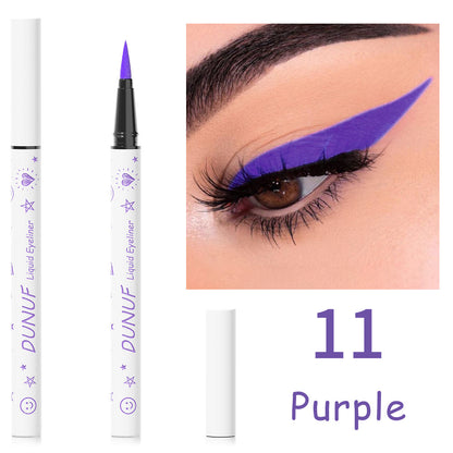 12-Color Long-Lasting Waterproof Liquid Eyeliner-Homeunderwear