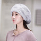 Winter Cute Rabbit Fur Cap with Cat Ears