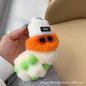 Real Rabbit Fur Caterpillar Keychain Plush Toy